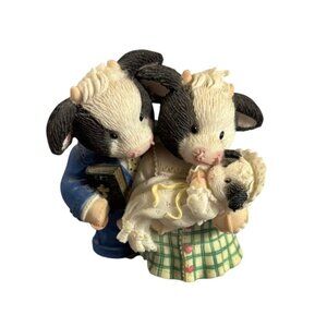 Enesco Mary Rhyner-Nadig "Bless Moo" Figurine Cow Family Collectible 1998
